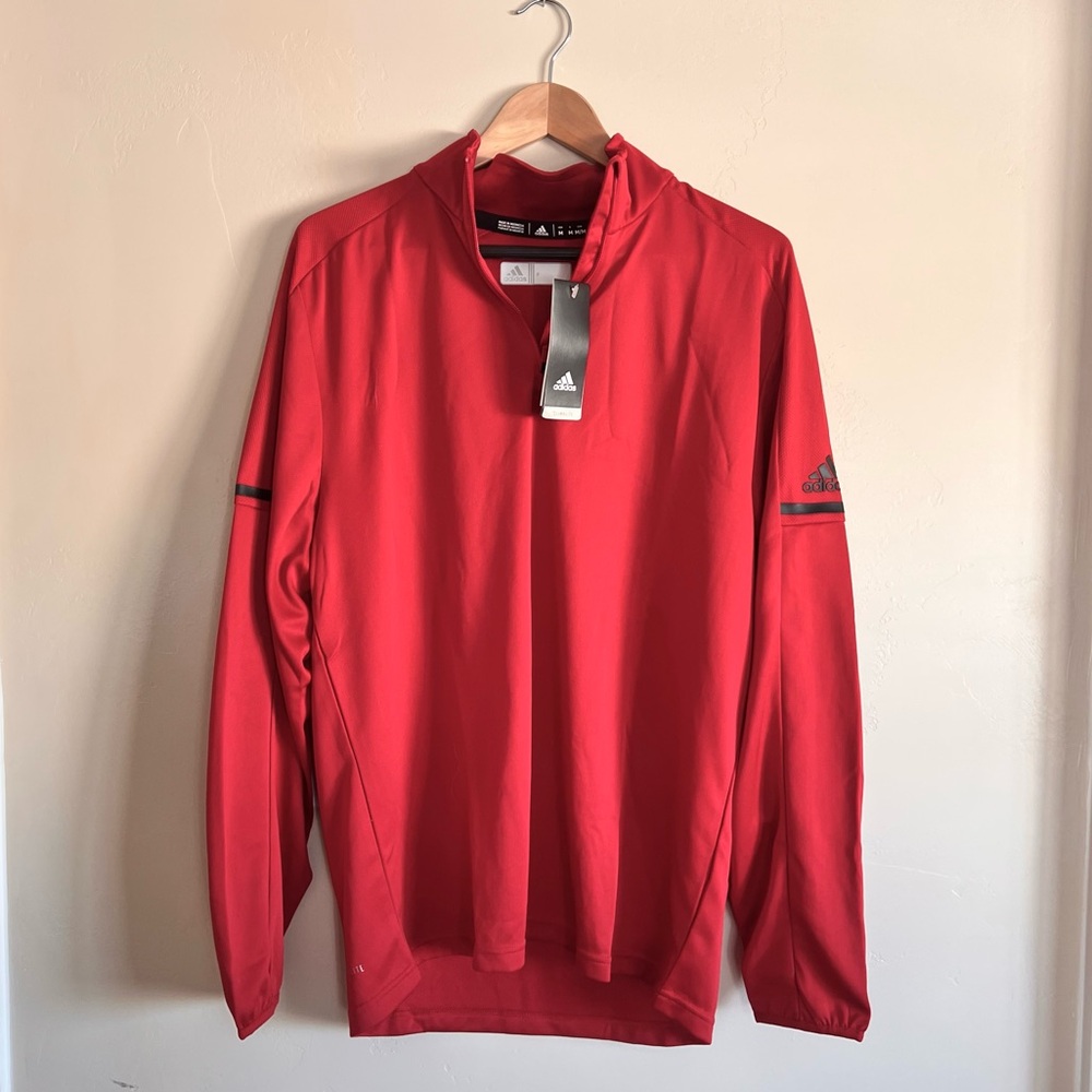 NWT Adidas Men’s Quarter Zip Climate Pullover